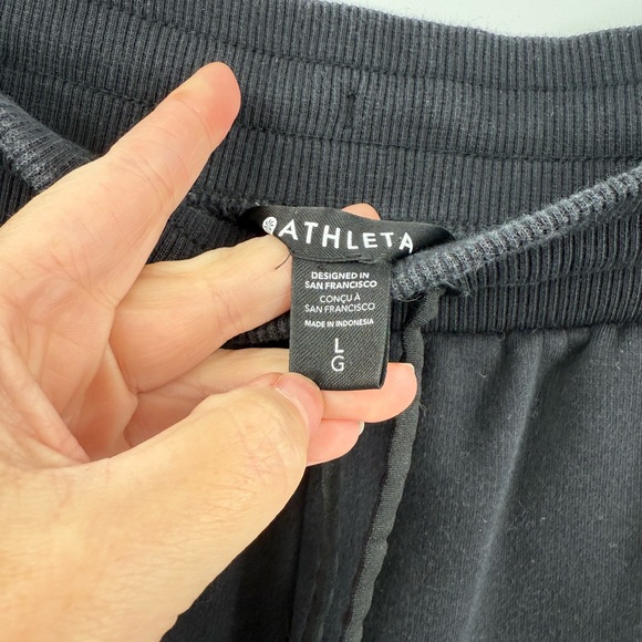 Athleta Women's Black Cozy Karma Recover Jogger Size Large‎ - Picture 5 of 7
